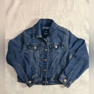Cat & Jack Girl’s Dark Blue Denim Jacket Size Medium